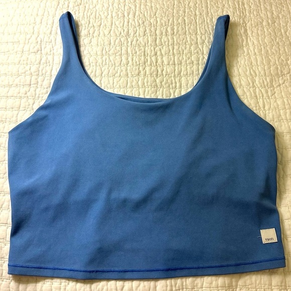 Vuori Daily Crop Tank - Washed Blue Large - Picture 4 of 6